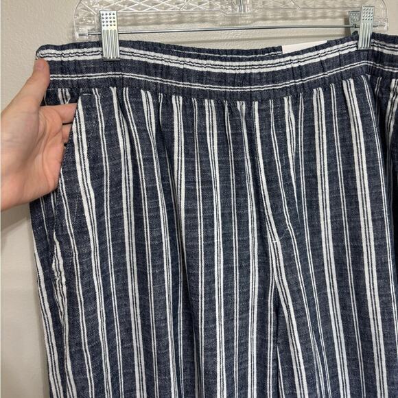 NWT Old Navy High Waisted Striped Wide Leg Linen Cotton Pants - Size XL - Picture 5 of 9